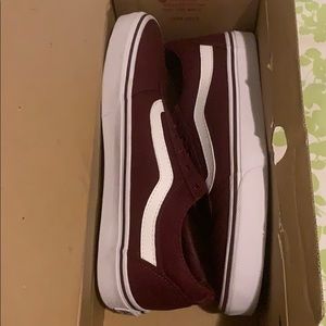 burgundy vans